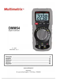 Notice MULTIMETRIX DMM54 Multimètre