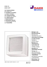 Notice Maico EVN15 Ventilateur