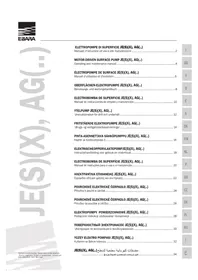 Notice Ebara JEM 80 Pompe à eau