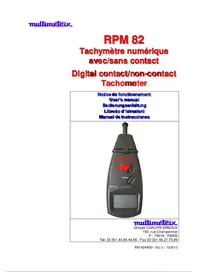 Notice MULTIMETRIX RPM82 équipements de mesure
