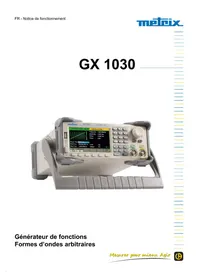 Notice METRIX GX 1030 équipements de mesure