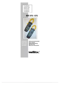Notice METRIX MX 675 équipements de mesure