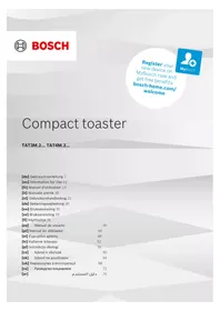Notice BOSCH TAT3M127 Grille pain