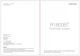 Notice EDIFIER R1800BT Haut-parleur