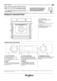 Notice WHIRLPOOL OMR58CU1SX Four électrique