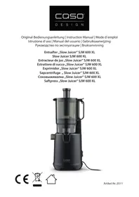 Notice CASO SJW 600 XL Extracteur de jus