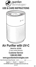 Notice Guardian AC4250 Purificateur d'air