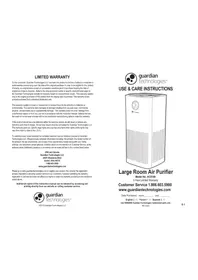 Notice Guardian AC5109 Purificateur d'air