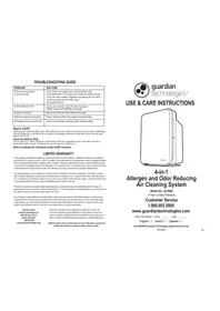 Notice Guardian AC5900 Purificateur d'air