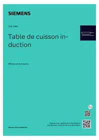 Notice SIEMENS ED845HWB1E Appareil de cuisine