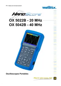 Notice METRIX OX 5022B équipements de mesure