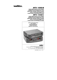 Notice METRIX MTX 1032 équipements de mesure