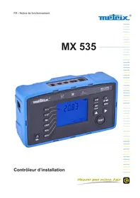 Notice METRIX MX535 équipements de mesure