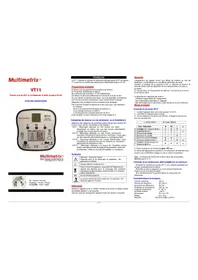 Notice MULTIMETRIX VT11 équipements de mesure