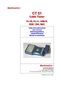 Notice MULTIMETRIX CT51 équipements de mesure