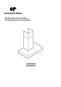 Notice CONTINENTAL EDISON CEHD9058S Hotte