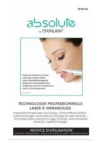 Notice EPILADY ABSOLUTE EP720-04 Epilateur