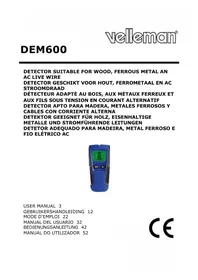 Notice VELLEMAN DEM600 Détecteur
