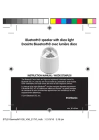 Notice LEXIBOOK BTL010FZ Enceinte bluetooth