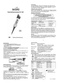 Notice Scala SC 1091 Thermomètre