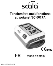 Notice Scala SC 6027 Tensiomètre