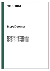 Notice TOSHIBA 55UV3363DG Télévision