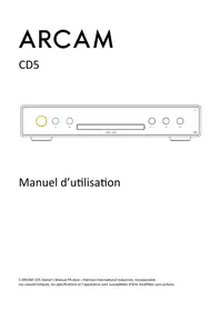 Notice ARCAM CD5 Lecteur/enregistreur de cd