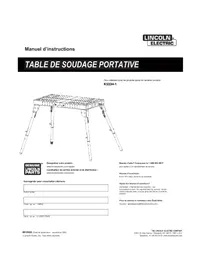 Notice LINCOLN ELECTRIC K5334-1 Non catégorisé