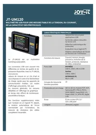 Notice Joy-It JT-UM120 Multimètre