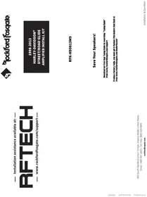 Notice Rockford Fosgate HD14CVO-STG2 Kit d'encastrement