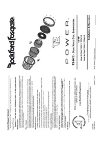 Notice Rockford Fosgate POWER T2D415 Caisson de basses