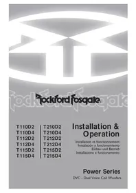 Notice Rockford Fosgate POWER T210D4 Caisson de basses