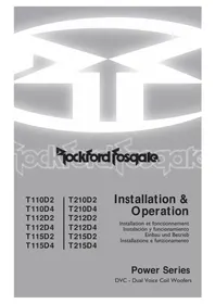 Notice Rockford Fosgate POWER T215D2 Caisson de basses