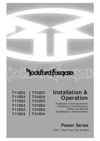 Notice Rockford Fosgate POWER T112D2 Caisson de basses