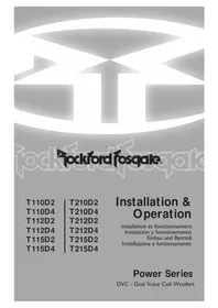 Notice Rockford Fosgate POWER T112D4 Caisson de basses
