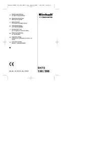Notice Bavaria by Einhell BNTS 150/200 Ponceuse