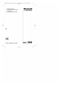 Notice Bavaria by Einhell BBS 240/1 Ponceuse
