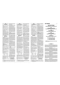 Notice Closer Pets CAT MATE 254W Animaux domestiques