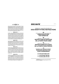 Notice Closer Pets DOG MATE 216W Animaux domestiques