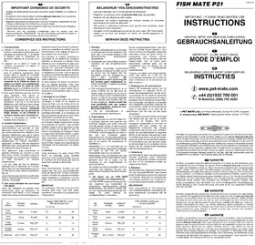 Notice Closer Pets FISH MATE P21 Détecteur de poissons