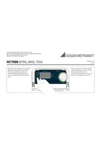 Notice Gossen Metrawatt METRISO INTRO équipements de mesure