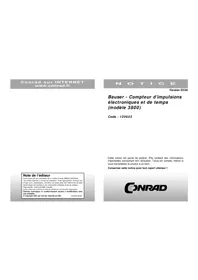 Notice CONRAD 3800 équipements de mesure