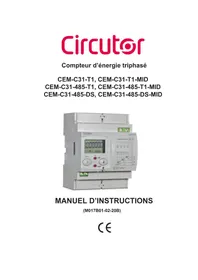 Notice CIRCUTOR CEM-C31-485-T1 Compteur d'énergie