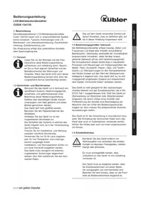 Notice Kübler CODIX 135 équipements de mesure