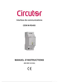 Notice CIRCUTOR CEM-M-RS485 Compteur d'énergie