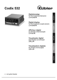 Notice Kübler CODIX 532 équipements de mesure