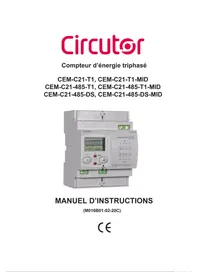 Notice CIRCUTOR CEM-C21-485-DS-MID Compteur d'énergie