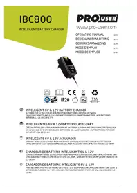 Notice Pro-User IBC800 Chargeur de piles