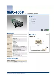 Notice Advantech NMC-4009-04CSA1 Carte réseau / adaptateur
