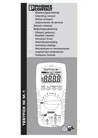 Notice Phoenix Contact TESTFOX M-1 Multimètre